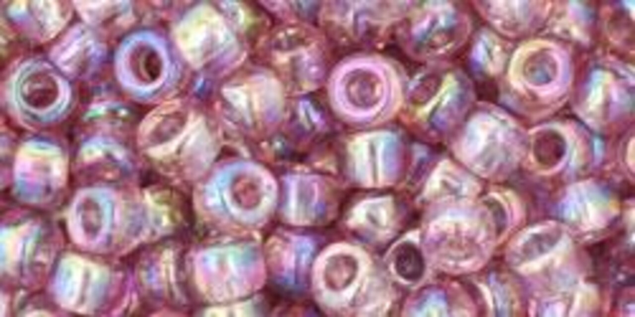 Toho 6/0 Round Japanese Seed Bead, TR6-166, Transparent AB Light Amethyst